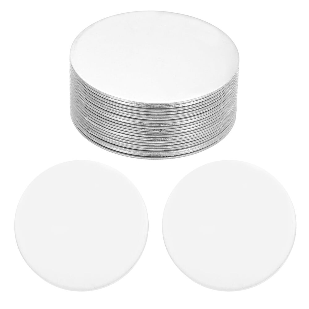 7293 10Pcs Stainless Steel Disc Blank Stamping Tag Engraved Stainless Steel